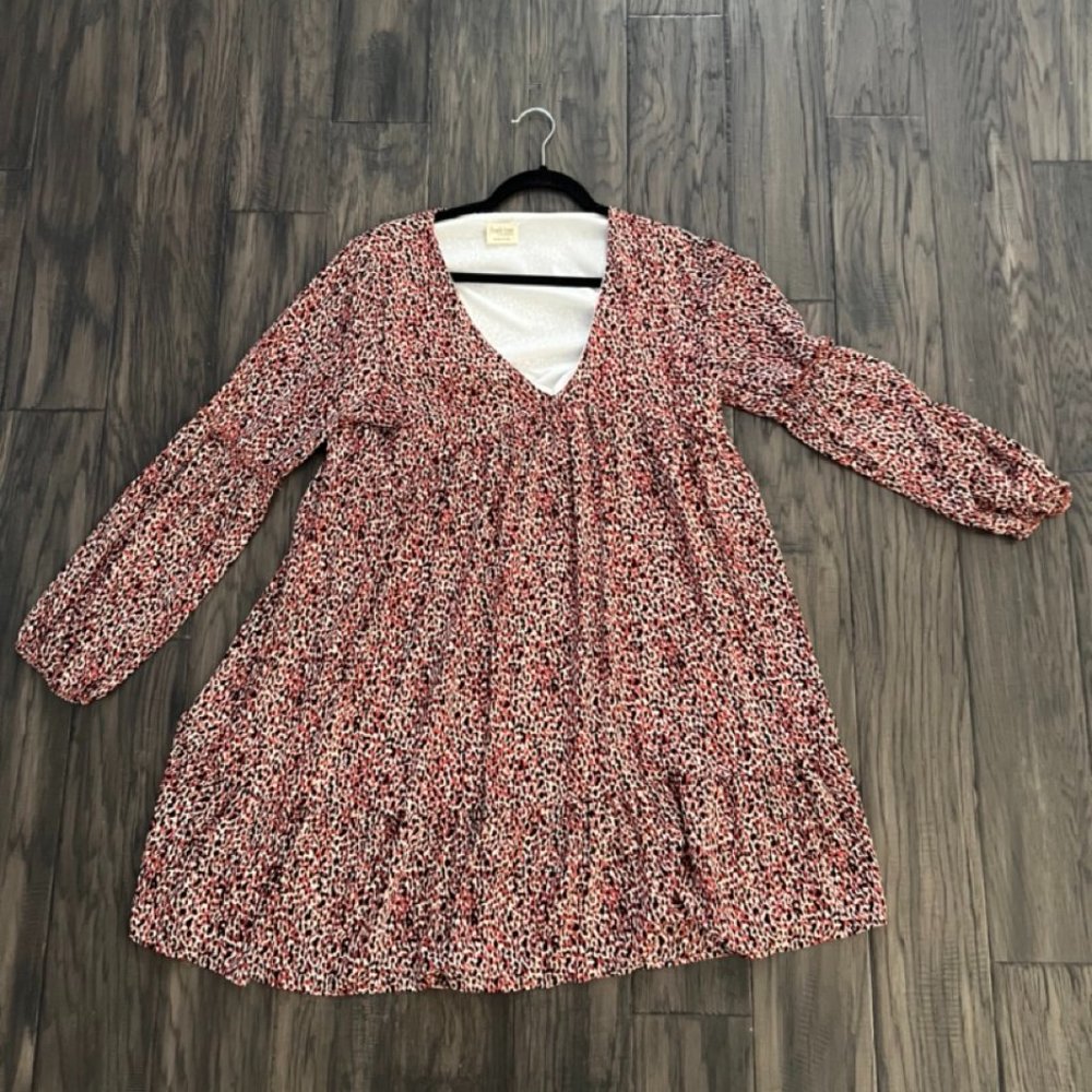 Patterned Peplum Summer/Fall Dress